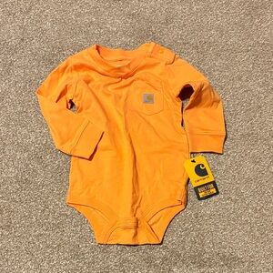 Carhartt Orange Baby Bodysuit 12 months
